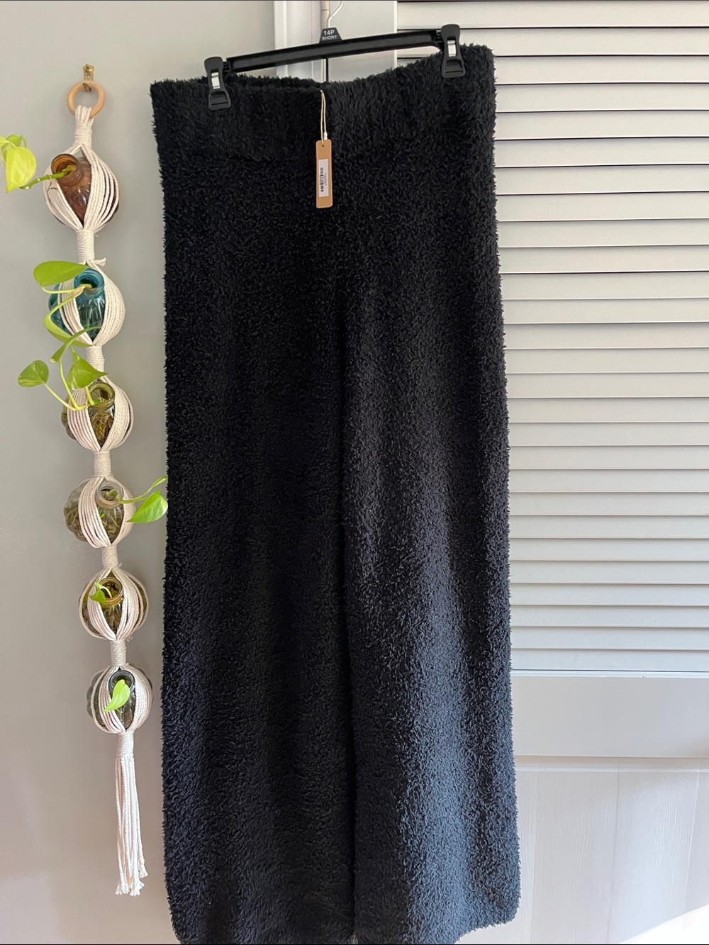 SKIMS Black Plush Wide Leg Pants